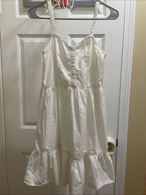 White Tiered Brandy Melville Sundress for Teens - Lightweight Summer Dress
